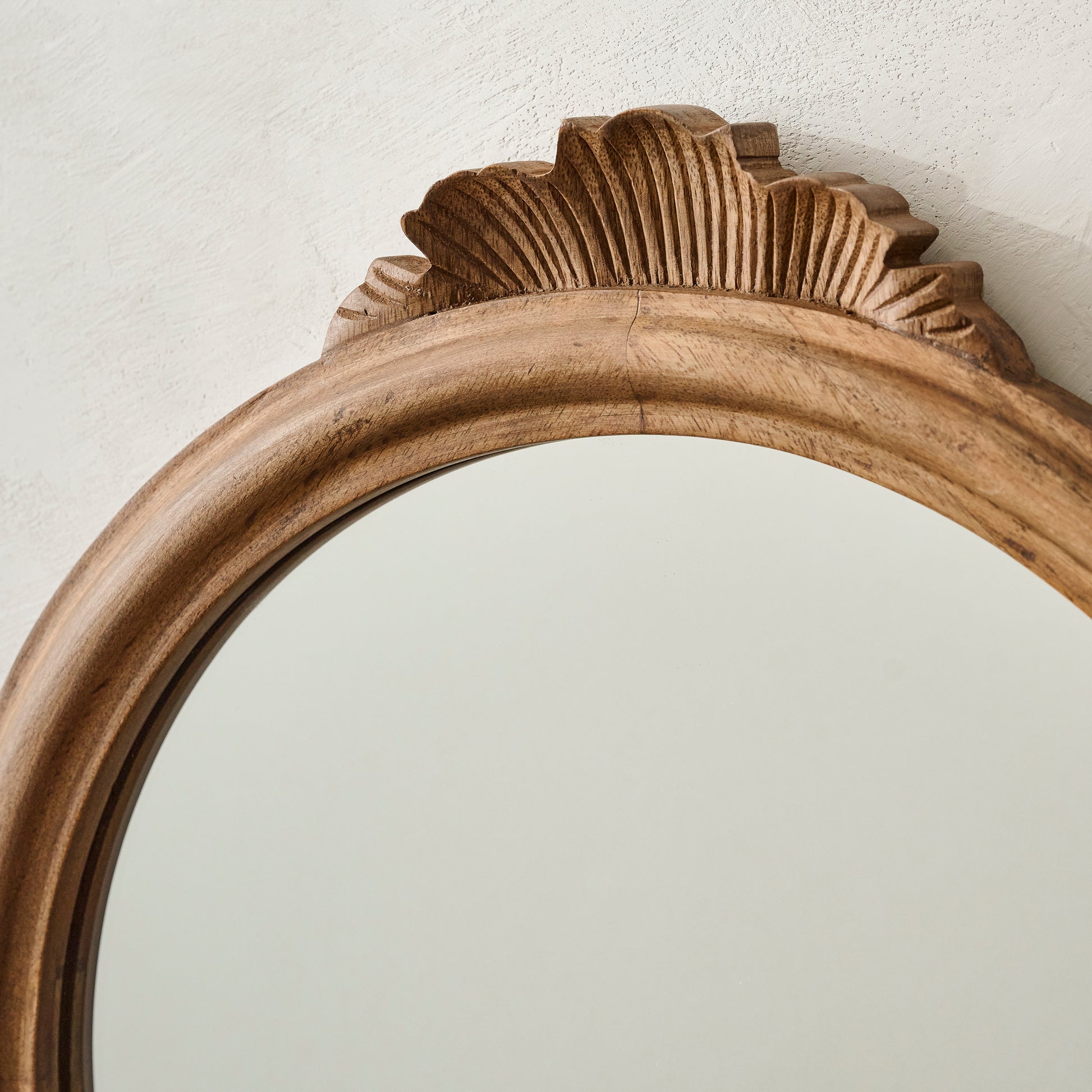 Wood Framed Harlow Accent Mirror up close