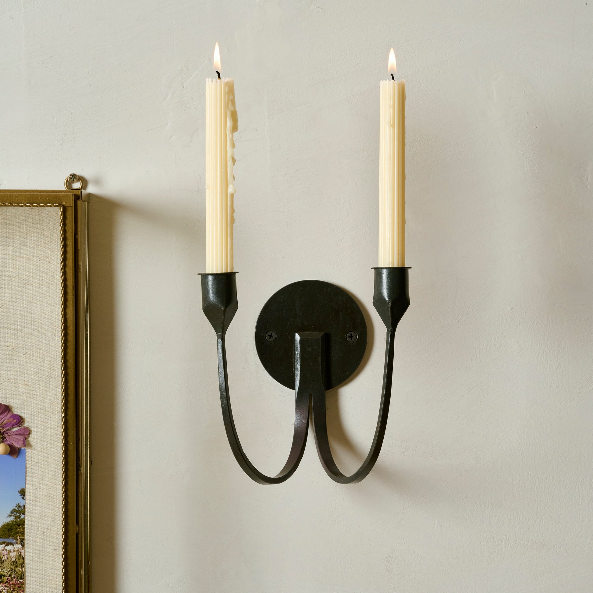Julian Double Wall Sconce in black