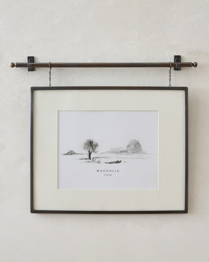 Colleen Antique Bronze Rail Picture Frame