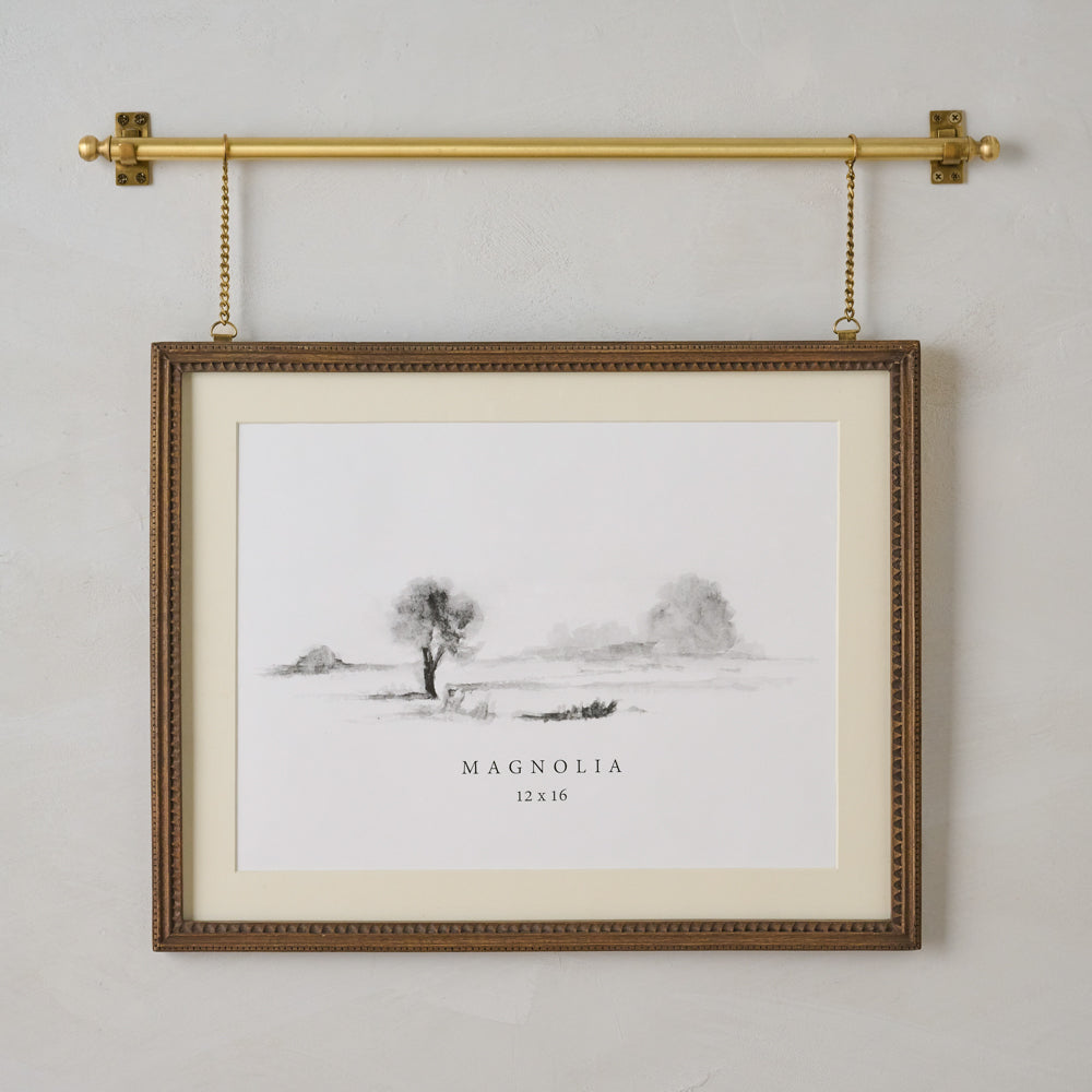 Colleen Wood and Brass Rail Picture Frame