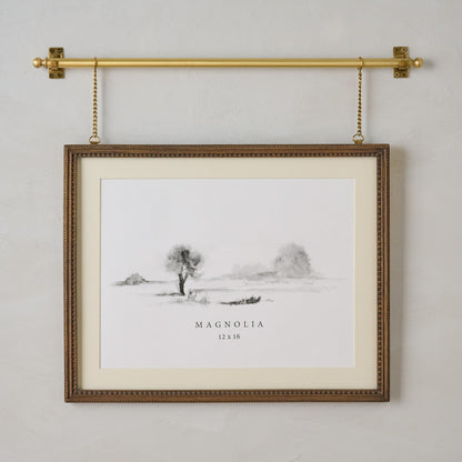 Colleen Wood and Brass Rail Picture Frame