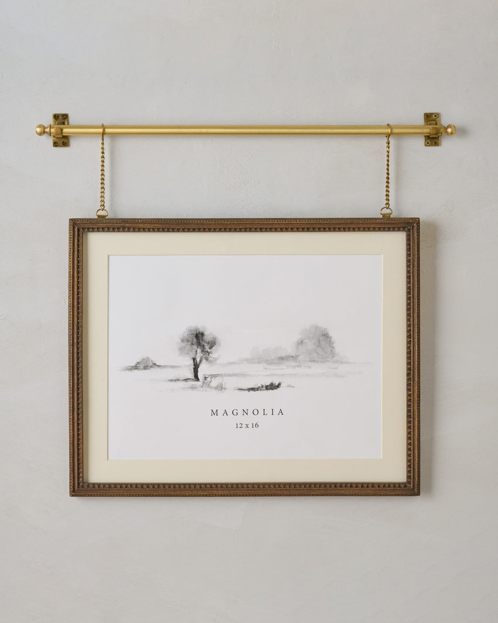 Colleen Wood and Brass Rail Picture Frame