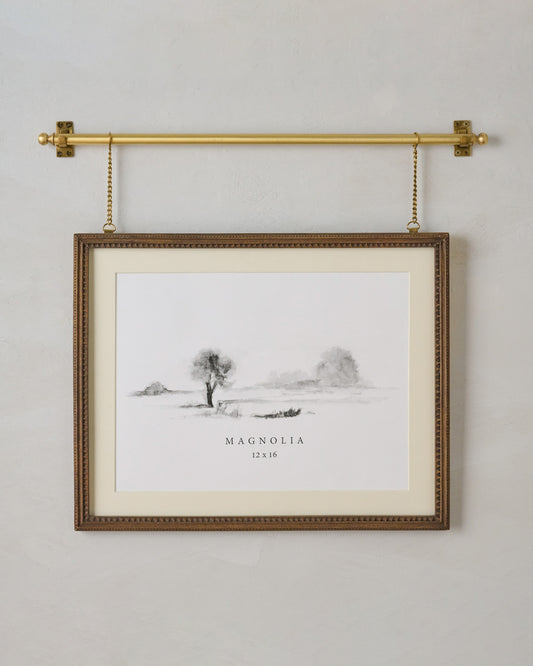Colleen Wood and Brass Rail Picture Frame