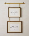 Colleen Wood and Brass Rail Double Picture Frame