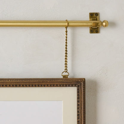 Colleen Wood and Brass Rail Picture Frame up close