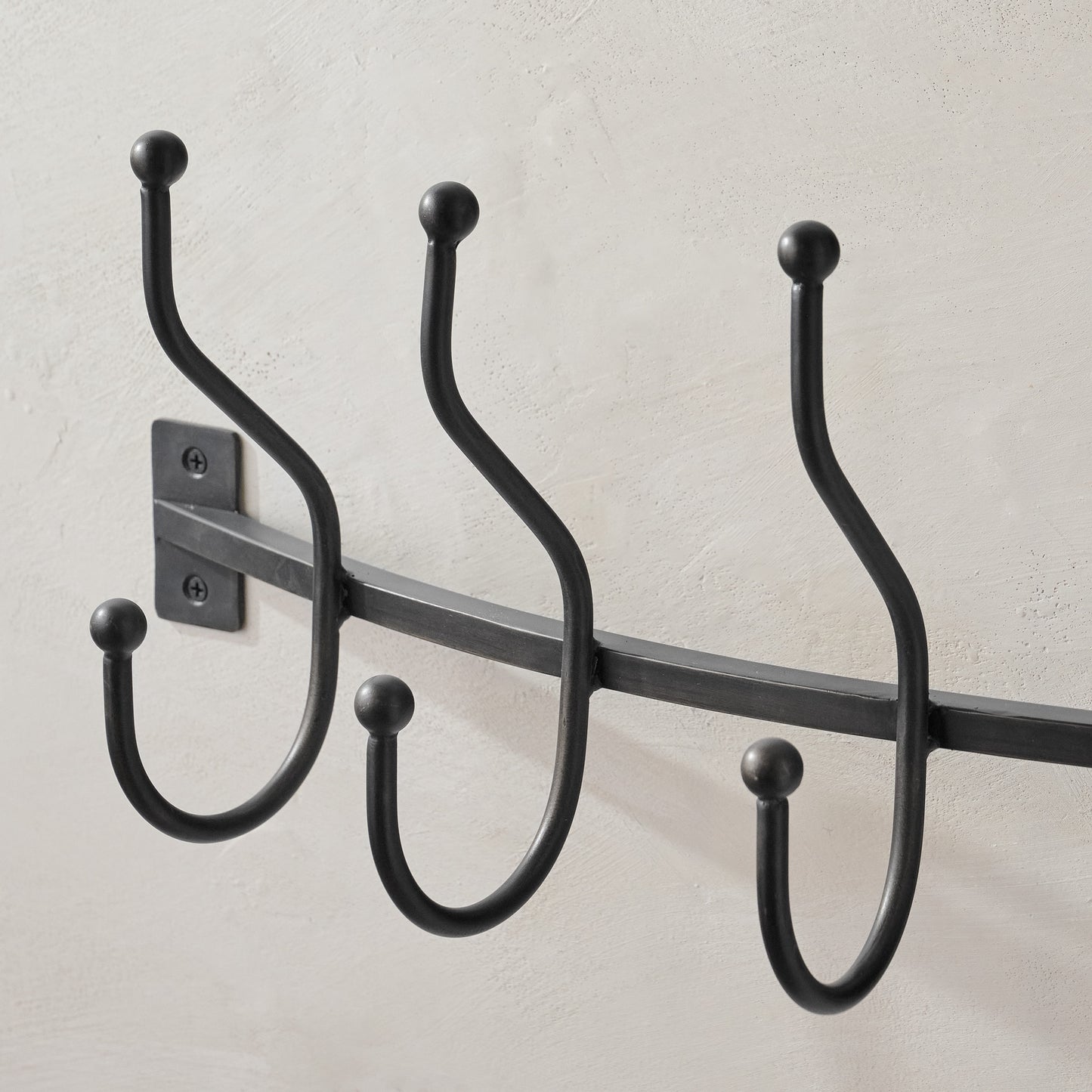 Webster Antique Bronze Hook Rack up close