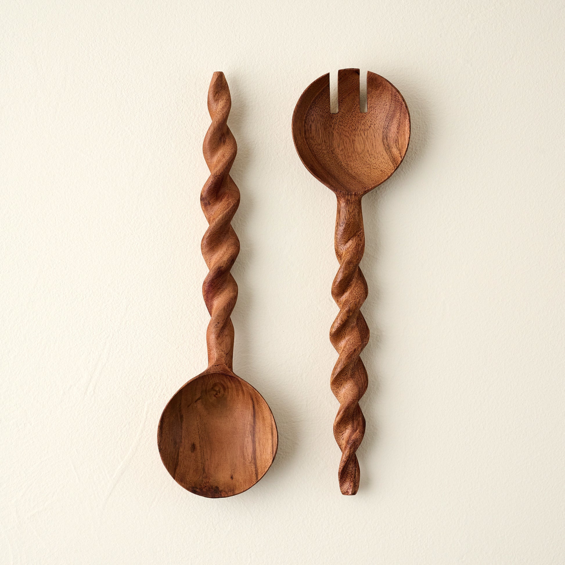 Wood Swirl Salad Set of 2