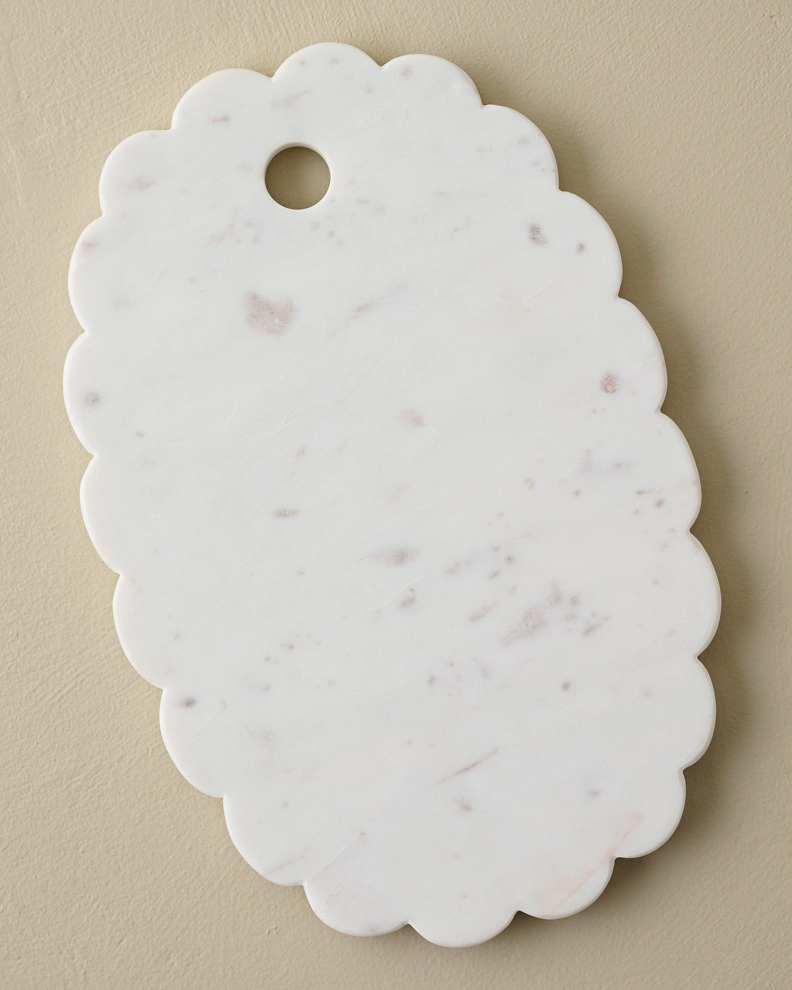 White Marble Scalloped Serving Board