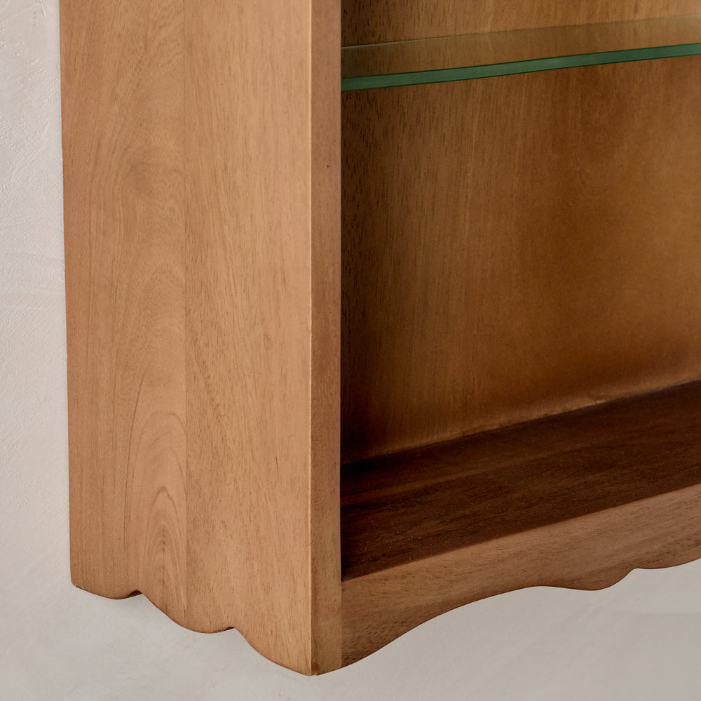 Antiqued Wood Spice Cabinet up close