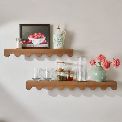 Elizabeth Bottle Cut Carafe shown styled on shelf
