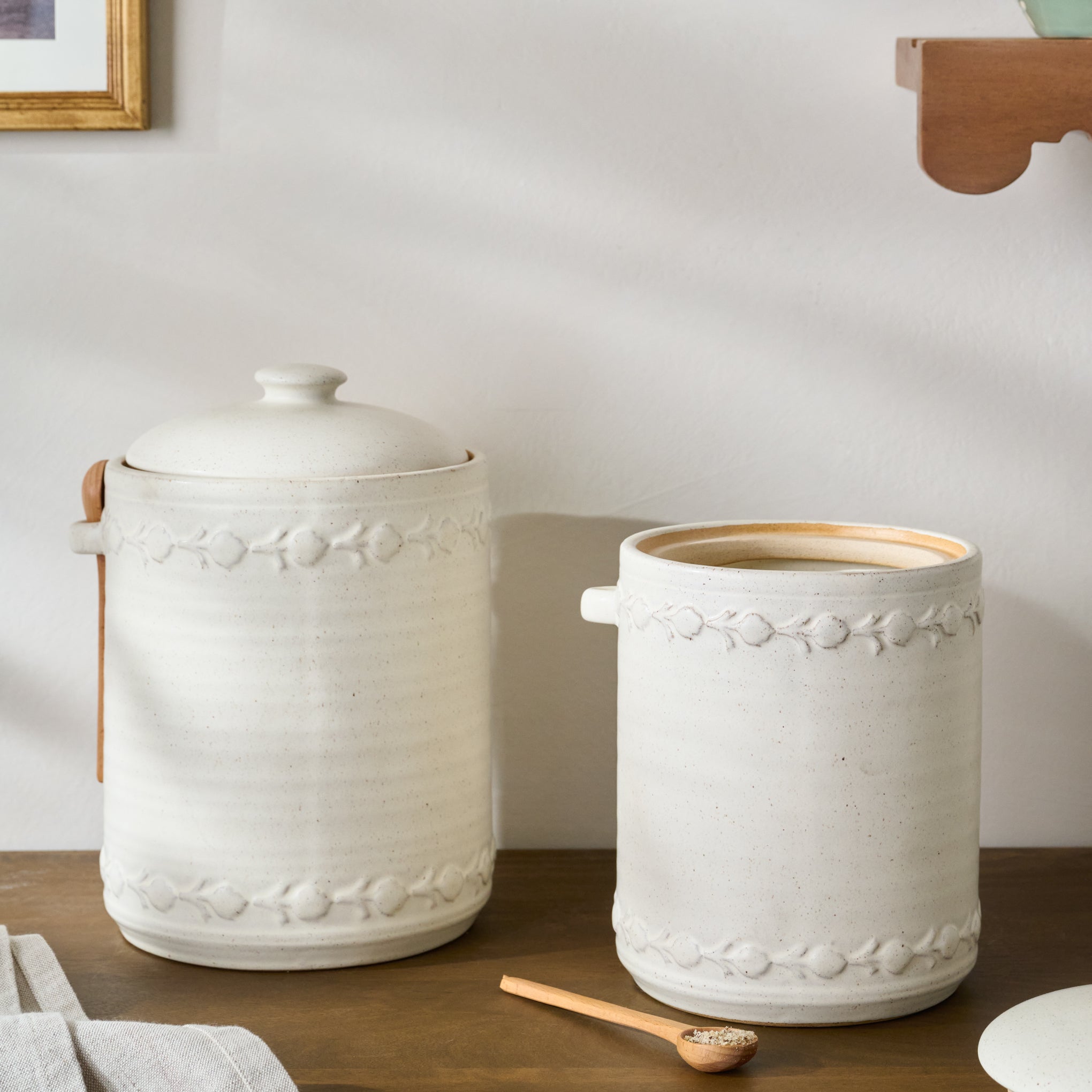 Emilie French White Canister + Scoop