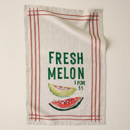 Magnolia Fresh Melon Tea Towel