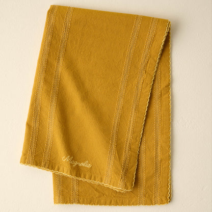 Magnolia Harvest Gold Striped Tea Towel