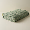 Woven Grid Coverlet - Seaspray