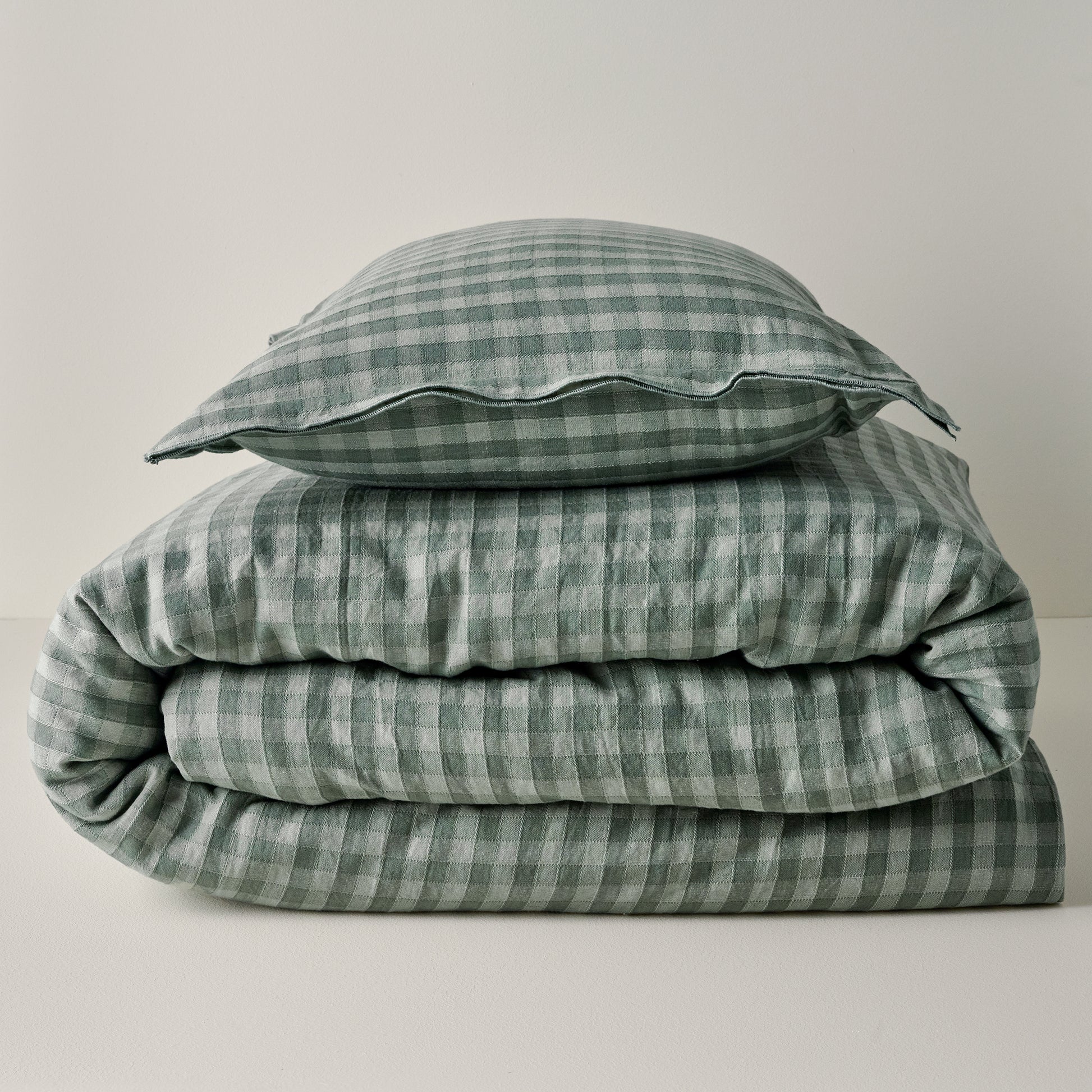 Maxine Gingham Sham shown with comfortor