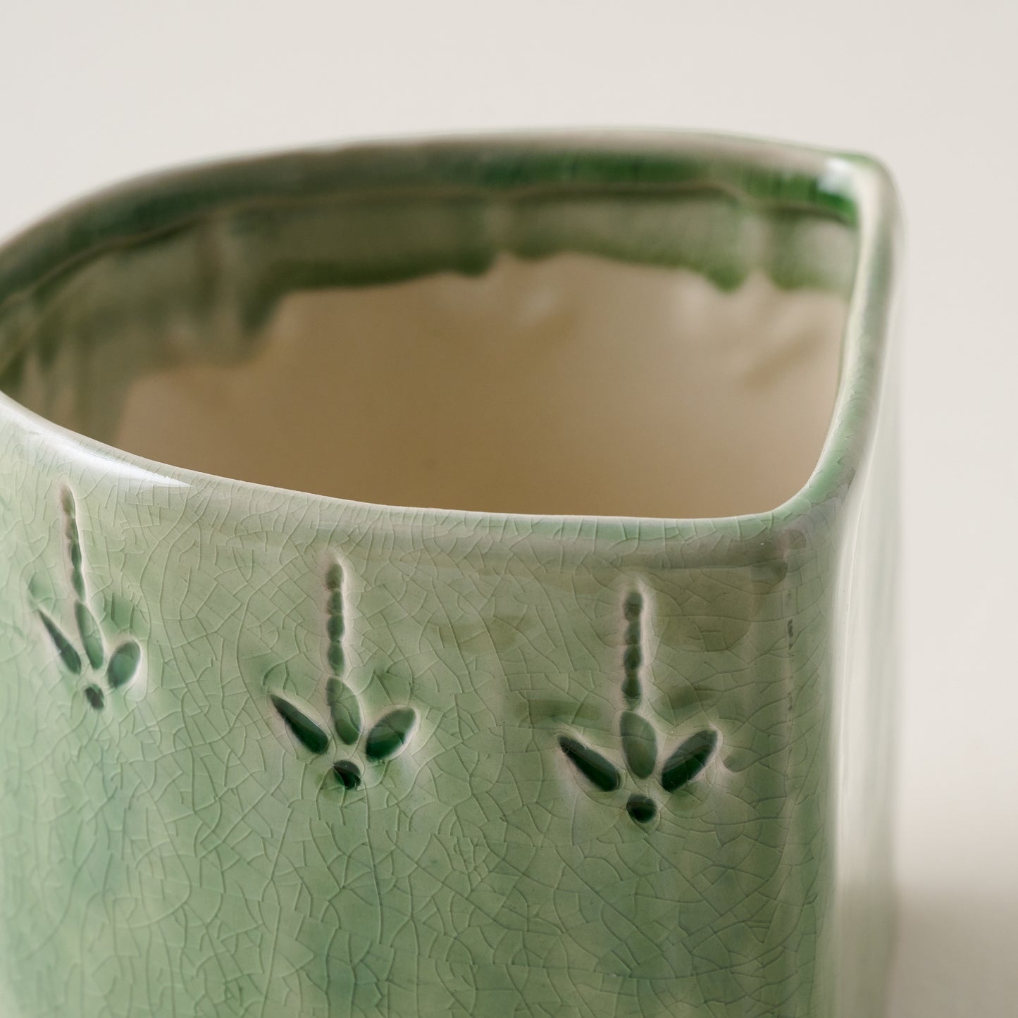 Floral Debossed Bookends up close