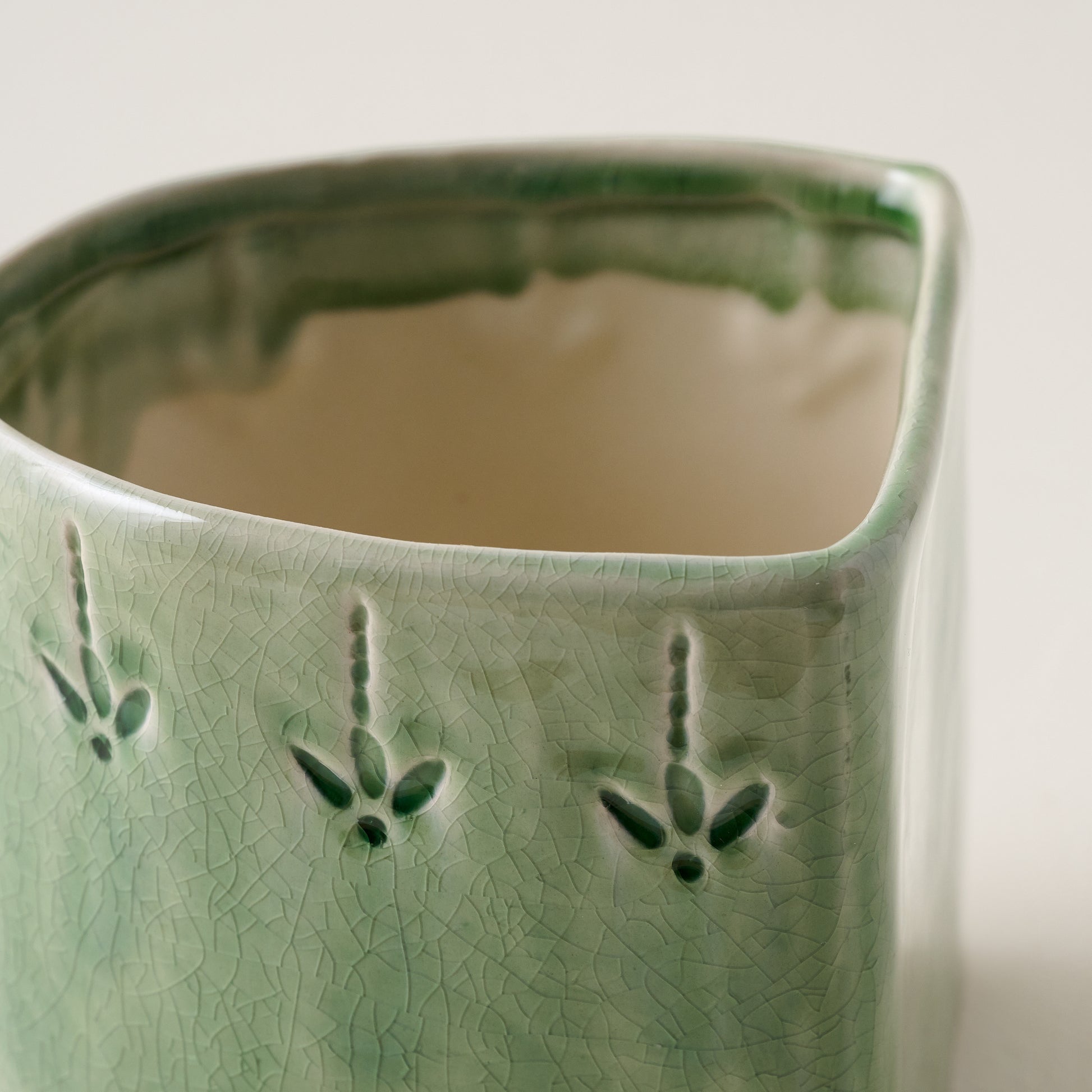 Floral Debossed Bookends up close