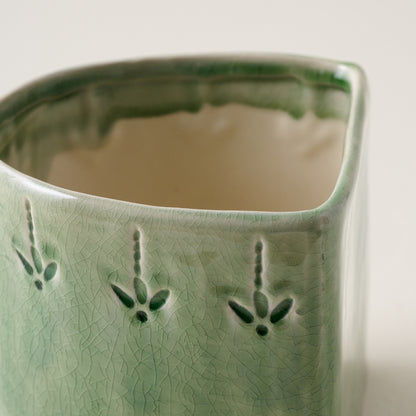 Floral Debossed Bookends up close