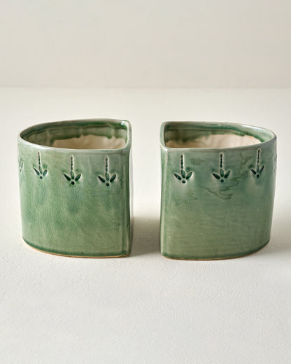 Floral Debossed Bookends