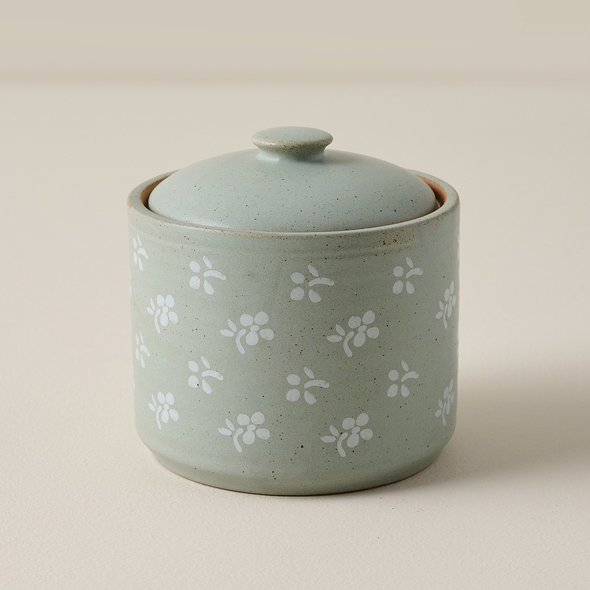 Large Emilie Floral Painted Canister