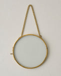 Round Josie Hanging Brass Photo Frame