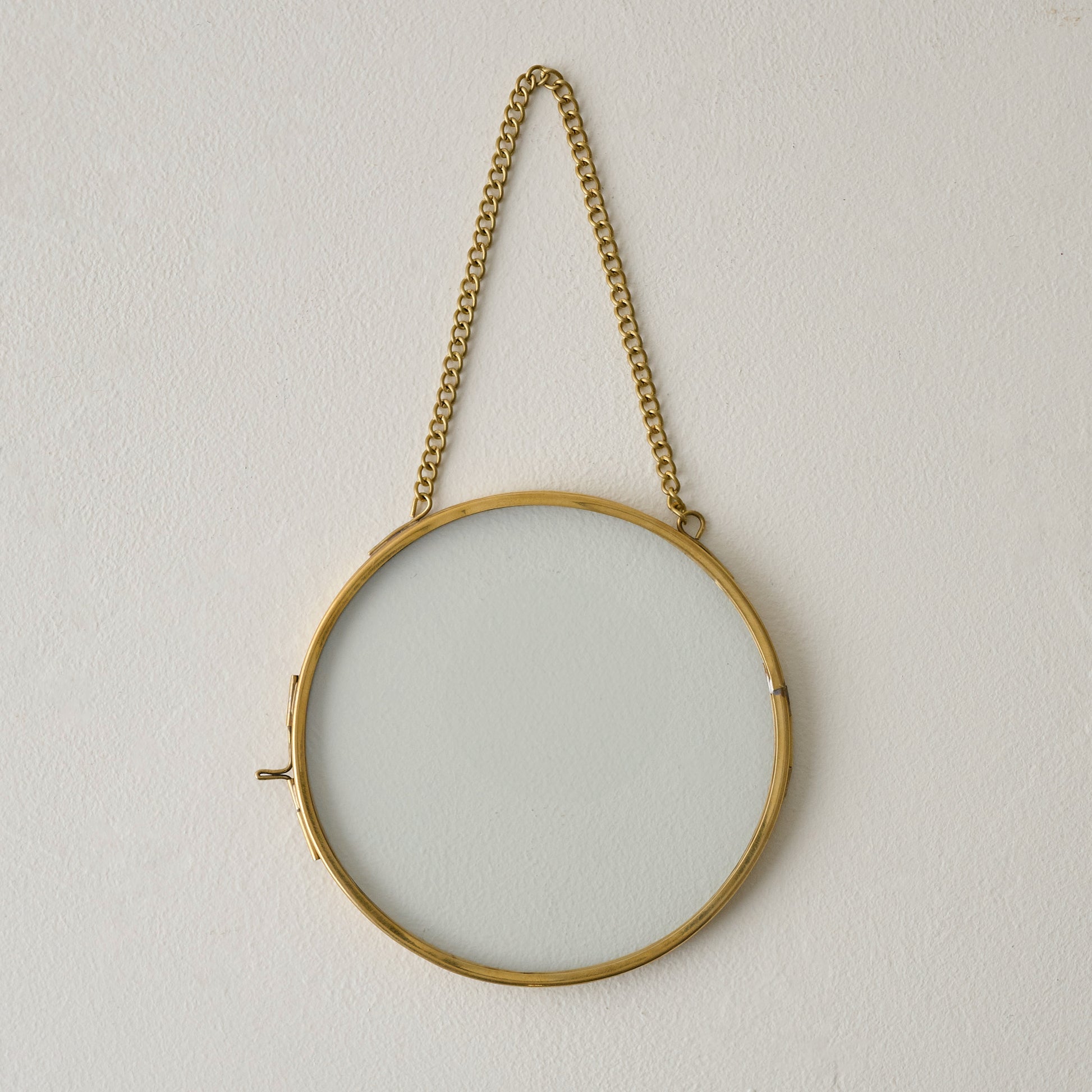 Round Josie Hanging Brass Photo Frame