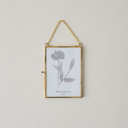 5x7 Josie Hanging Brass Photo Frame