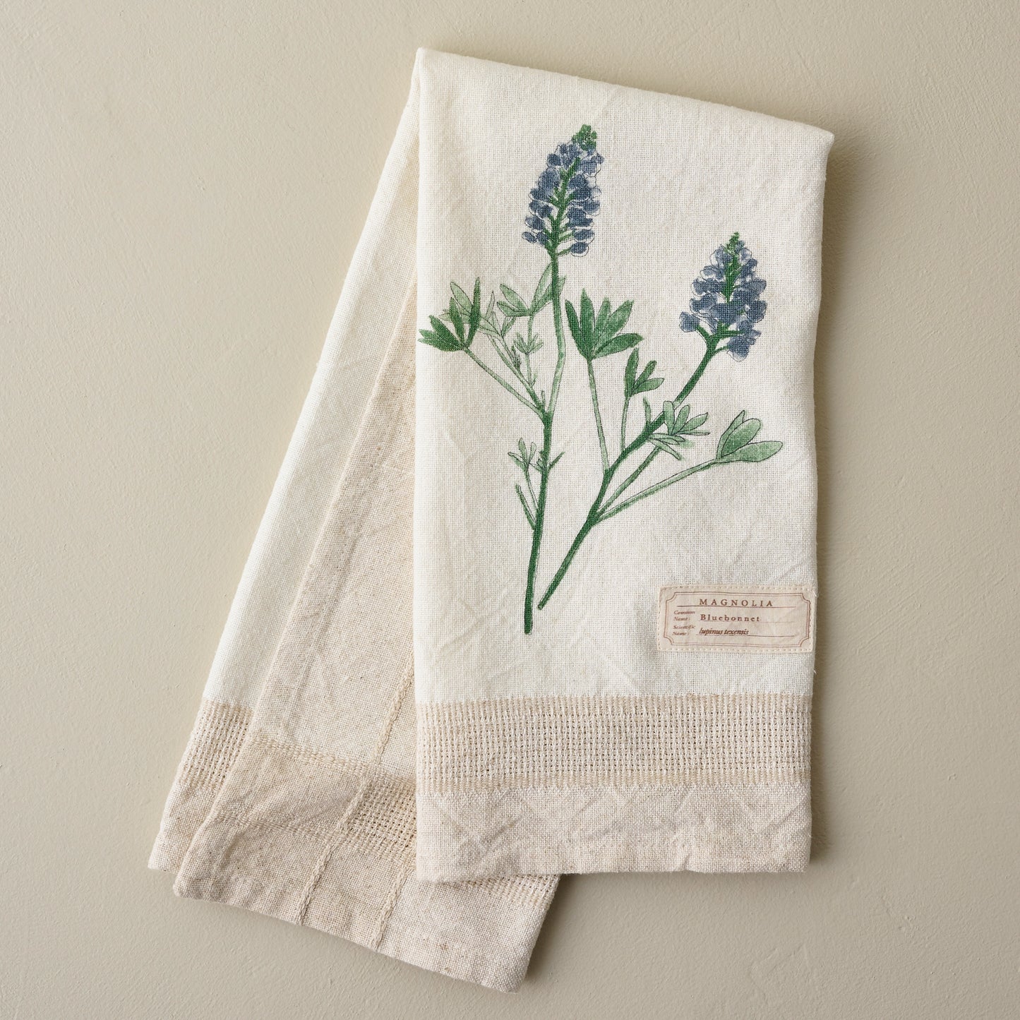 Magnolia Bluebonnet Garden Tea Towel