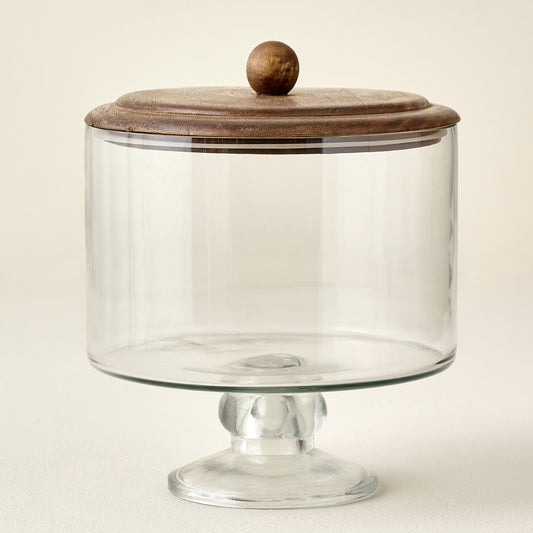 Wood + Glass Trifle Dish