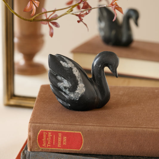 Decorative Marble Swan shown styled