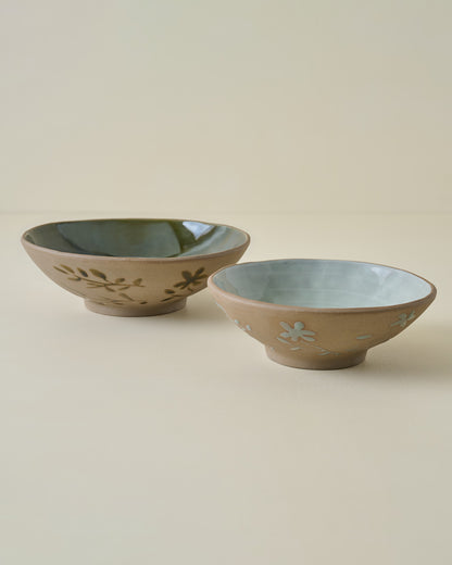 Claire Decorative Floral Bowls shown together