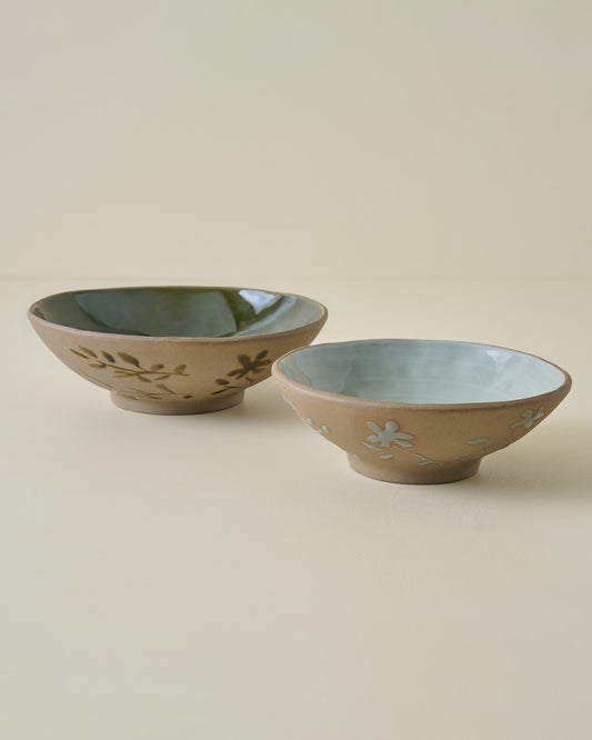 Claire Decorative Floral Bowls shown together