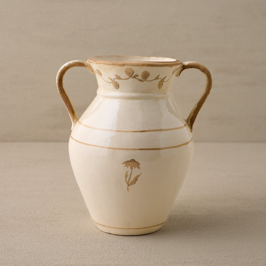 Nadine Ceramic Handled Vase