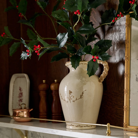 Oversized Holly Branch in a vase