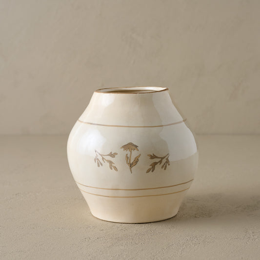 Nadine Ceramic Round Vase