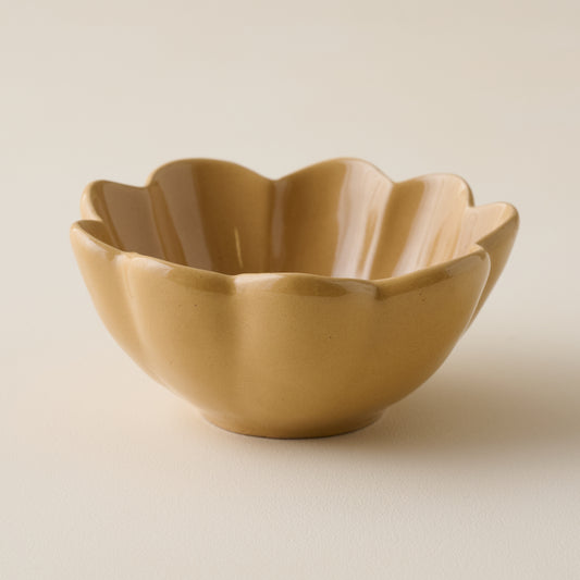 Ochre Scalloped Mini Bowl