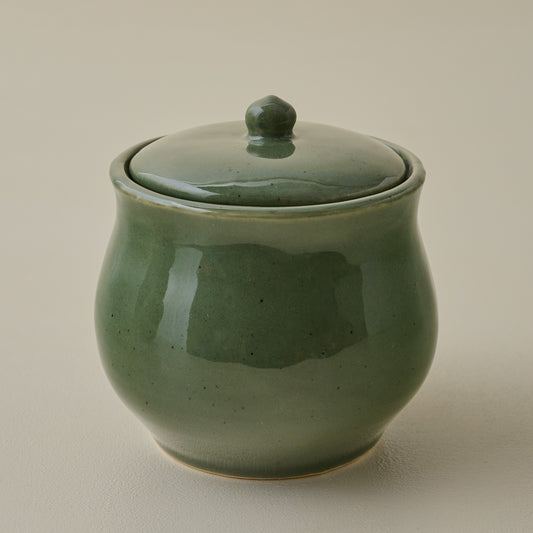 The Cottage Collection Forest Green Speckle Sugar Jar