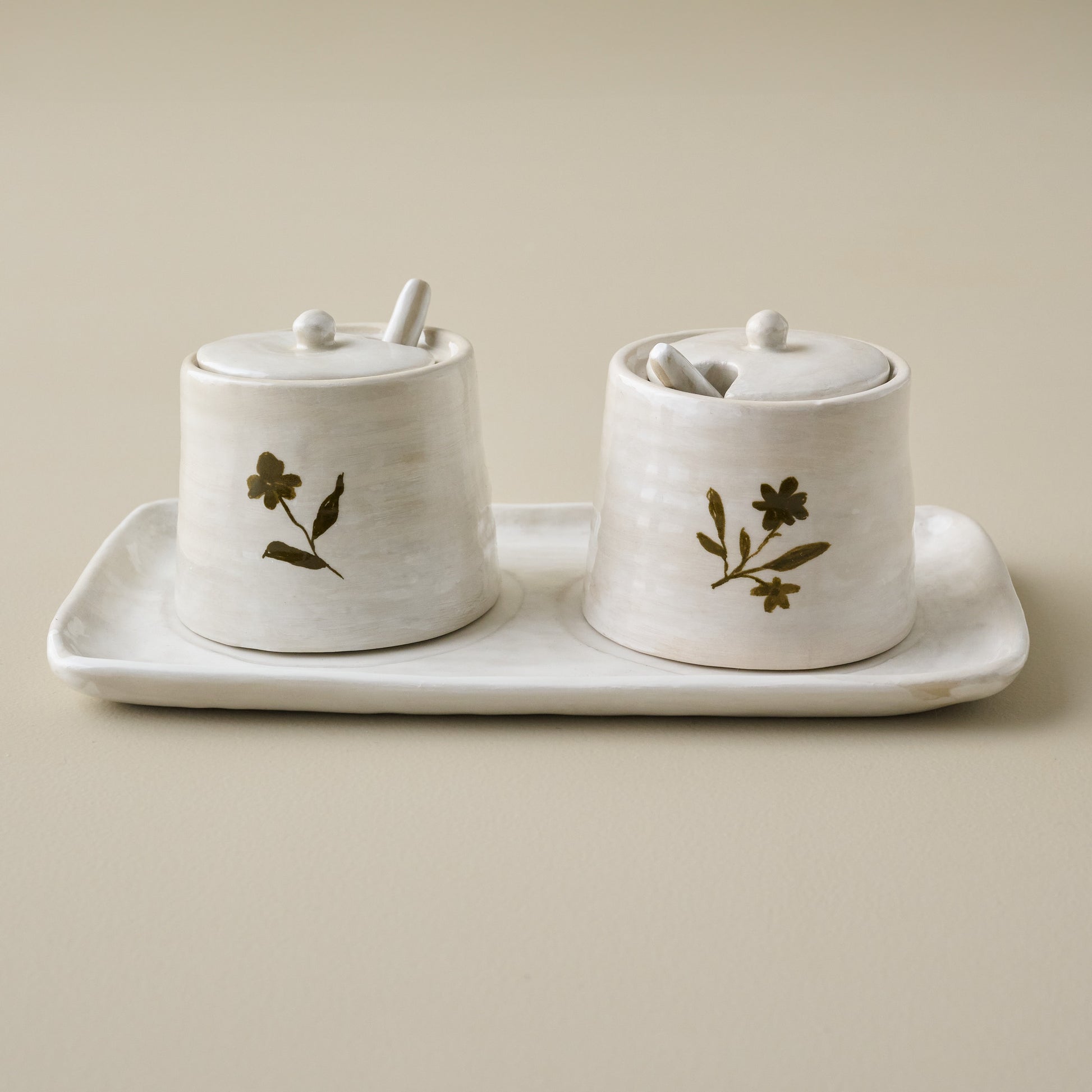 Eliana Floral Ceramic Salt + Pepper Set