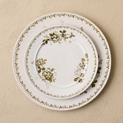 Heirloom Garden Floral Dinner Plate shown with salad plate