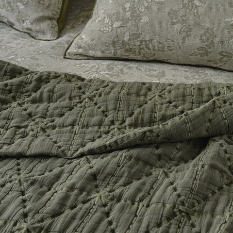 Sutton Winter Moss Matelasse Coverlet