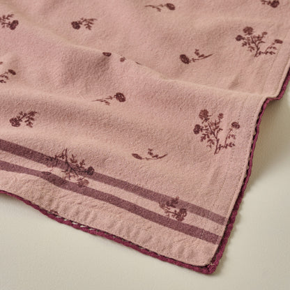 Magnolia Blush Ditsy Rose Napkin Set of Four corner up close