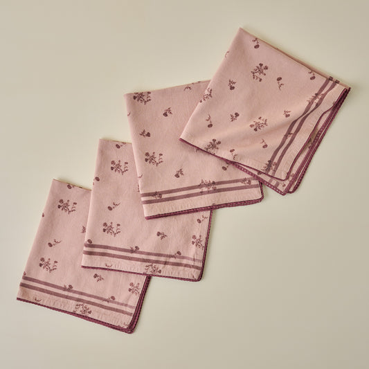 Magnolia Blush Ditsy Rose Napkin Set of Four