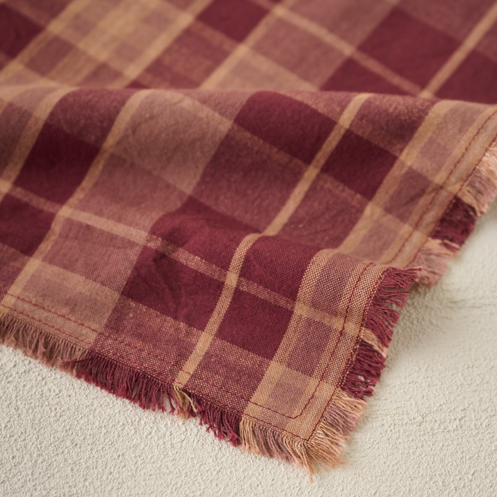 Maisley Plaid Napkin Set of Four corner up close