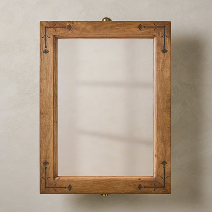 Penelope Wood and Brass Swivel Mirror