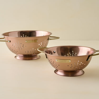 Copper + Brass Colander ( Large and Small)