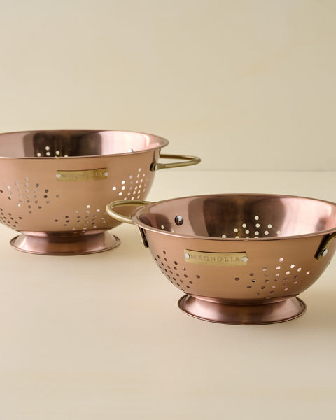 Copper + Brass Colander (Small)