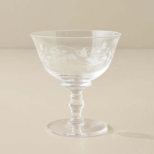 Vintage-Inspired Etched Glass Coupe