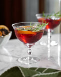 Vintage-Inspired Etched Glass Coupe in use