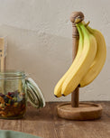 Antiqued Wood Banana Stand shown with bananas