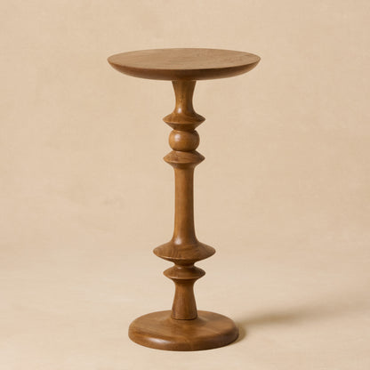 Enzo Turned Wood Cocktail Table in Honey Mango 